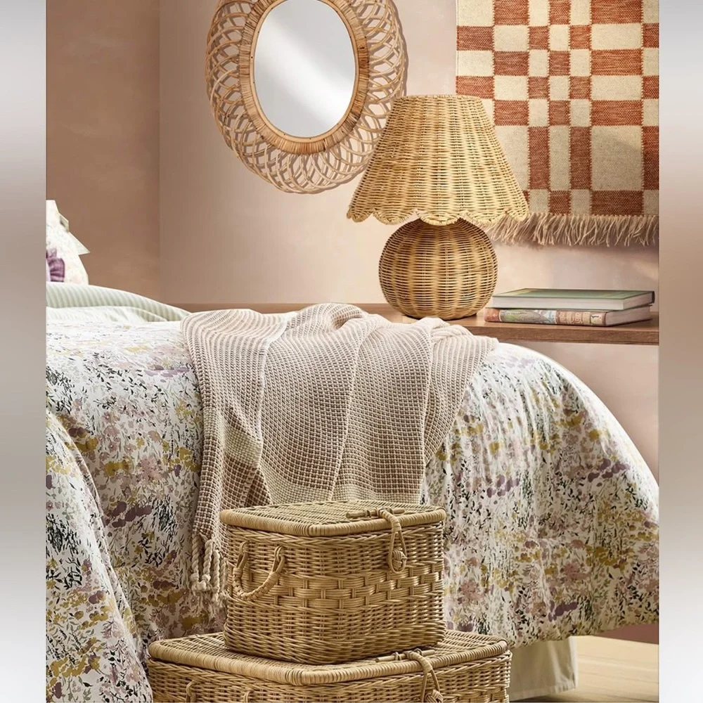 / Table Lamp with Woven Base and Woven Shade - Studio McGee